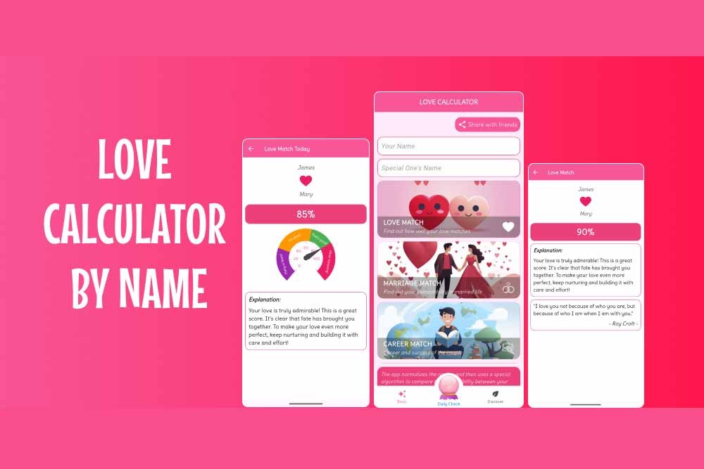 Love Calculator by Name & Date of Birth